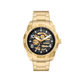 Fossil Bronson Automatik Herrenuhr Goldfarben Edelstahl 48 mm