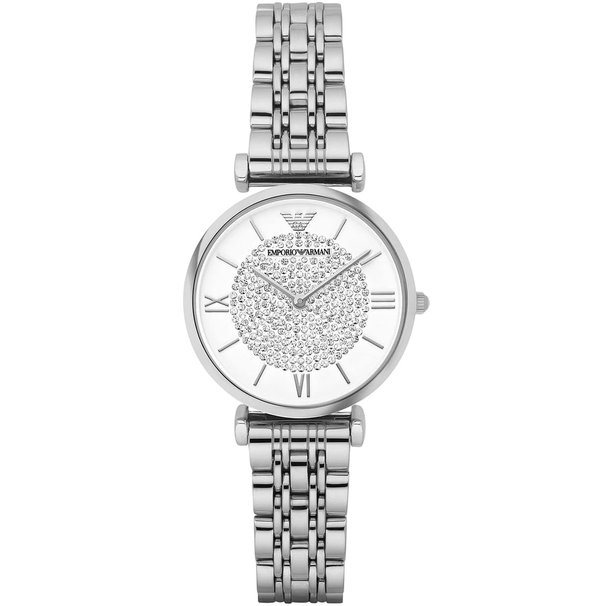 Emporio Armani Damen-Uhr aus silberfarbenem Edelstahl AR1925