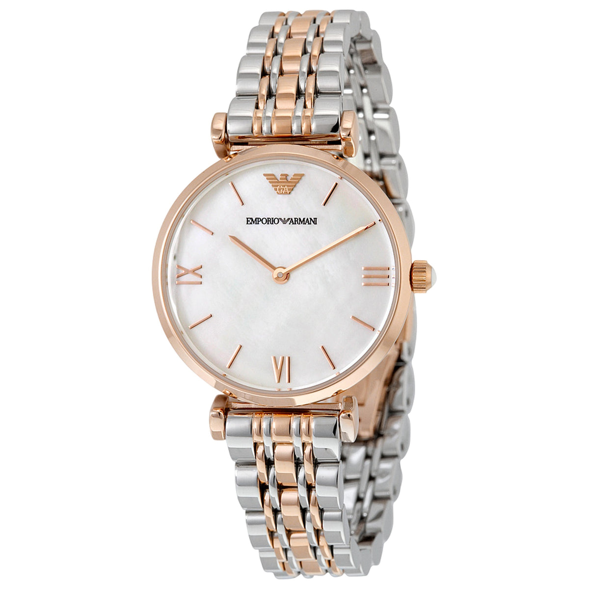 Emporio Armani Damen-Uhr aus zweifarbigem Edelstahl AR1683
