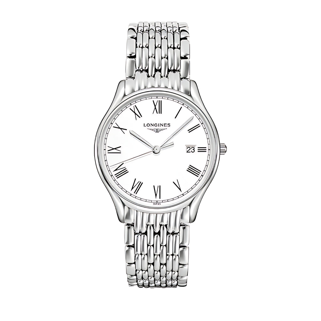 Longines Lyre Quarz-Herrenuhr Weiß Edelstahl 38,5 mm