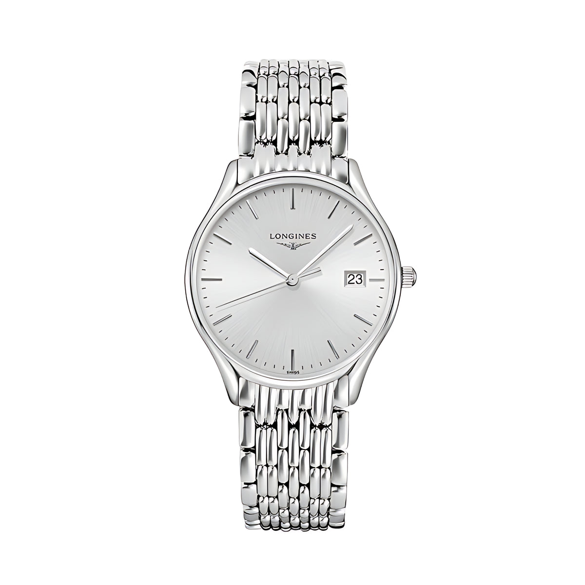 Longines Lyre Quarz-Damenuhr Bicolor Weiß 25 mm