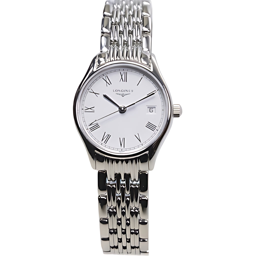 Longines PrimaLuna Quarz-Damenuhr Perlmutt Diamanten 26,5 mm