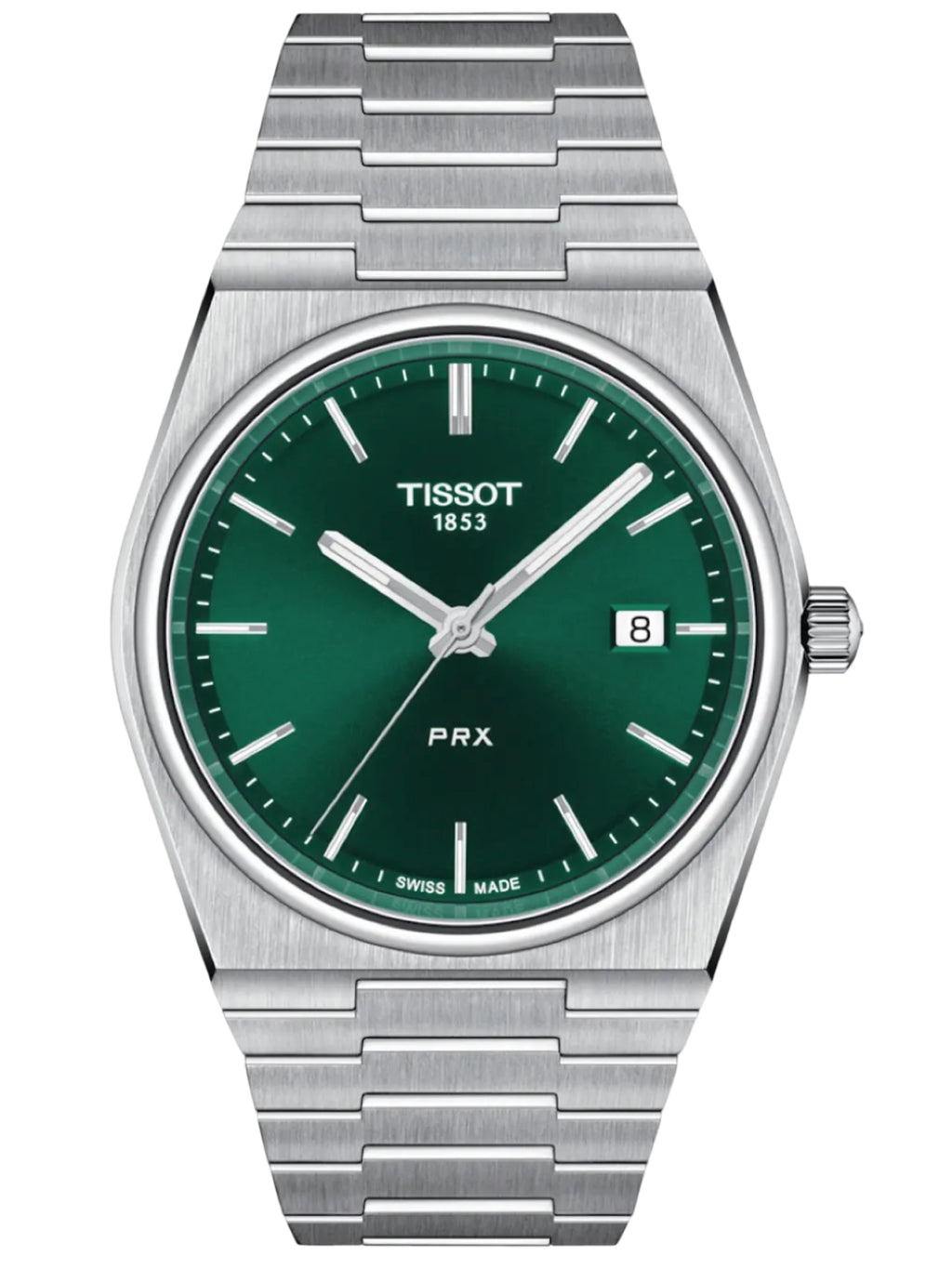 Tissot PRX 40mm Swiss Made Quarzuhr Grün Edelstahl T137.410.11.091.00