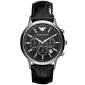 Emporio Armani Chronograph Schwarz Leder AR2447