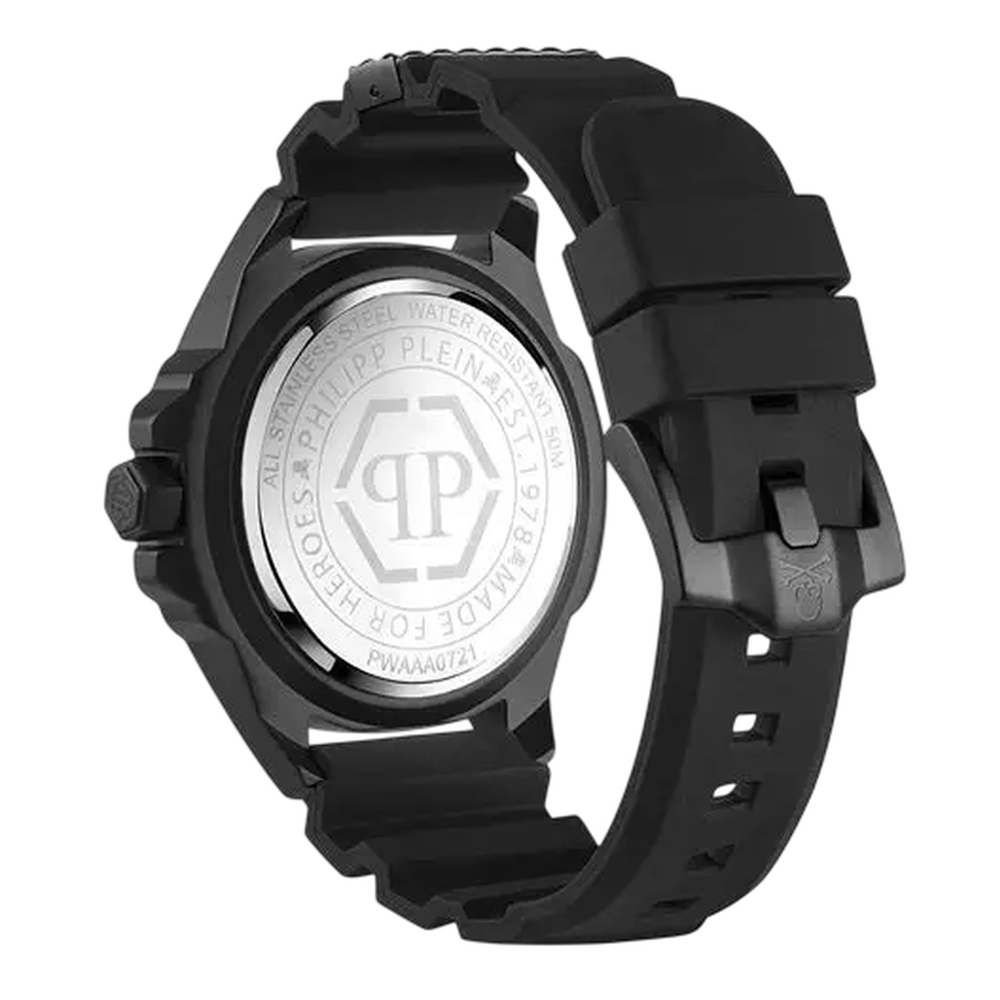 Philipp Plein THE SKULL Titan Black Plated Quarzuhr Schwarz 44 mm