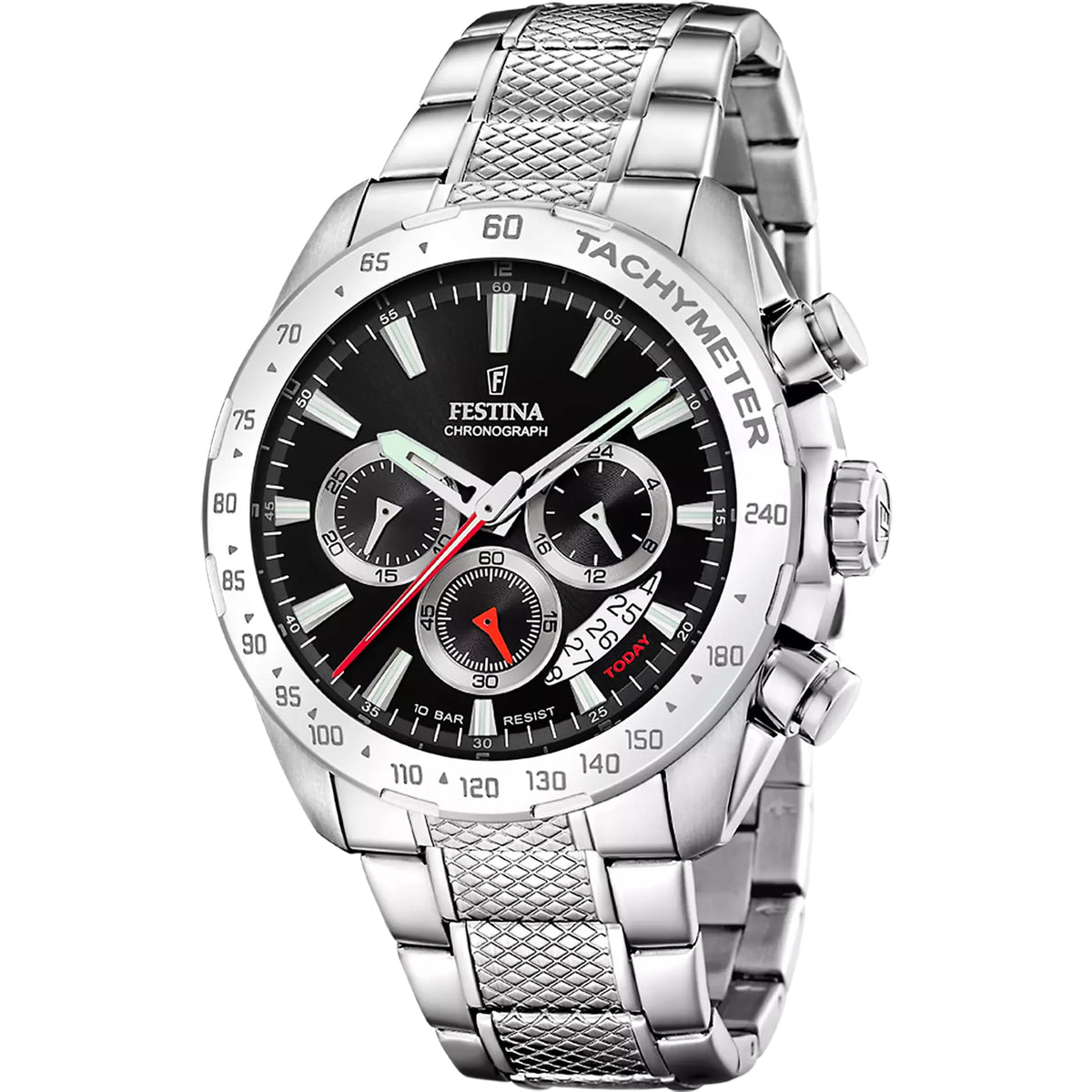 Festina Timeless Chronograph Herrenuhr Weiß Edelstahl F20668/1