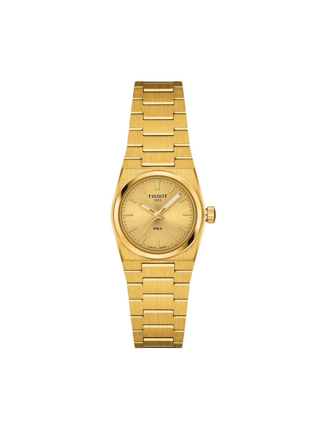 Tissot Damenuhr PRX 25mm Champagner Gold Edelstahl T137.010.33.021.00