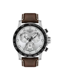 Tissot Herrenuhr Supersport Chrono Silber Braun Leder T125.617.16.031.00