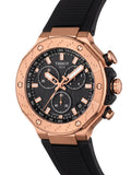 Tissot Herrenuhr T-Race Chronograph Schwarz Roségold Silikon T141.417.37.051.00