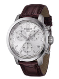 Tissot Herrenuhr PRC 200 Chronograph Silber Braun Leder T055.417.16.037.00
