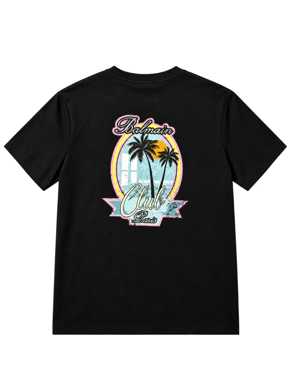Club Balmain Signature printed T-Shirt Herren schwarz