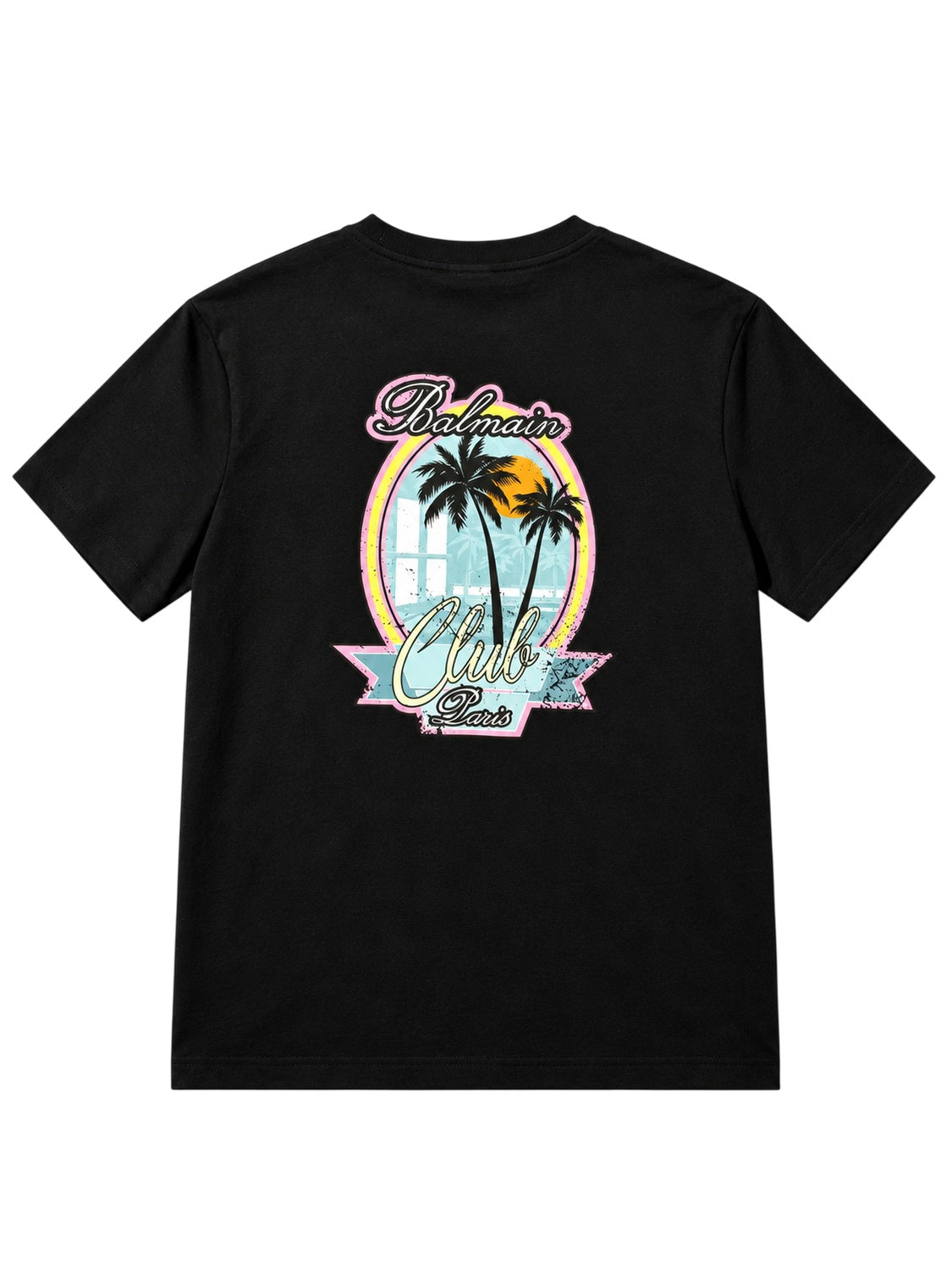 Club Balmain Signature printed T-Shirt Herren schwarz