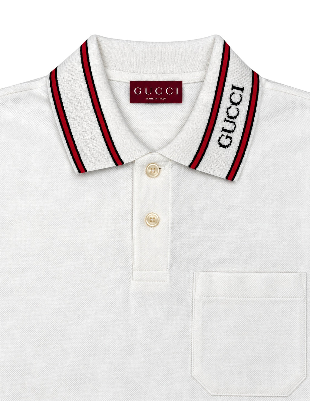 Gucci Polo Shirt aus Baumwolle Weiß Herren