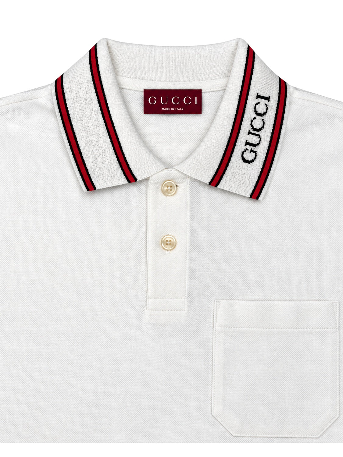 Gucci Polo Shirt aus Baumwolle Weiß Herren