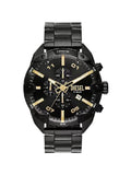 Diesel Spiked DZ4644 Chronograph Herrenuhr Schwarz Gold