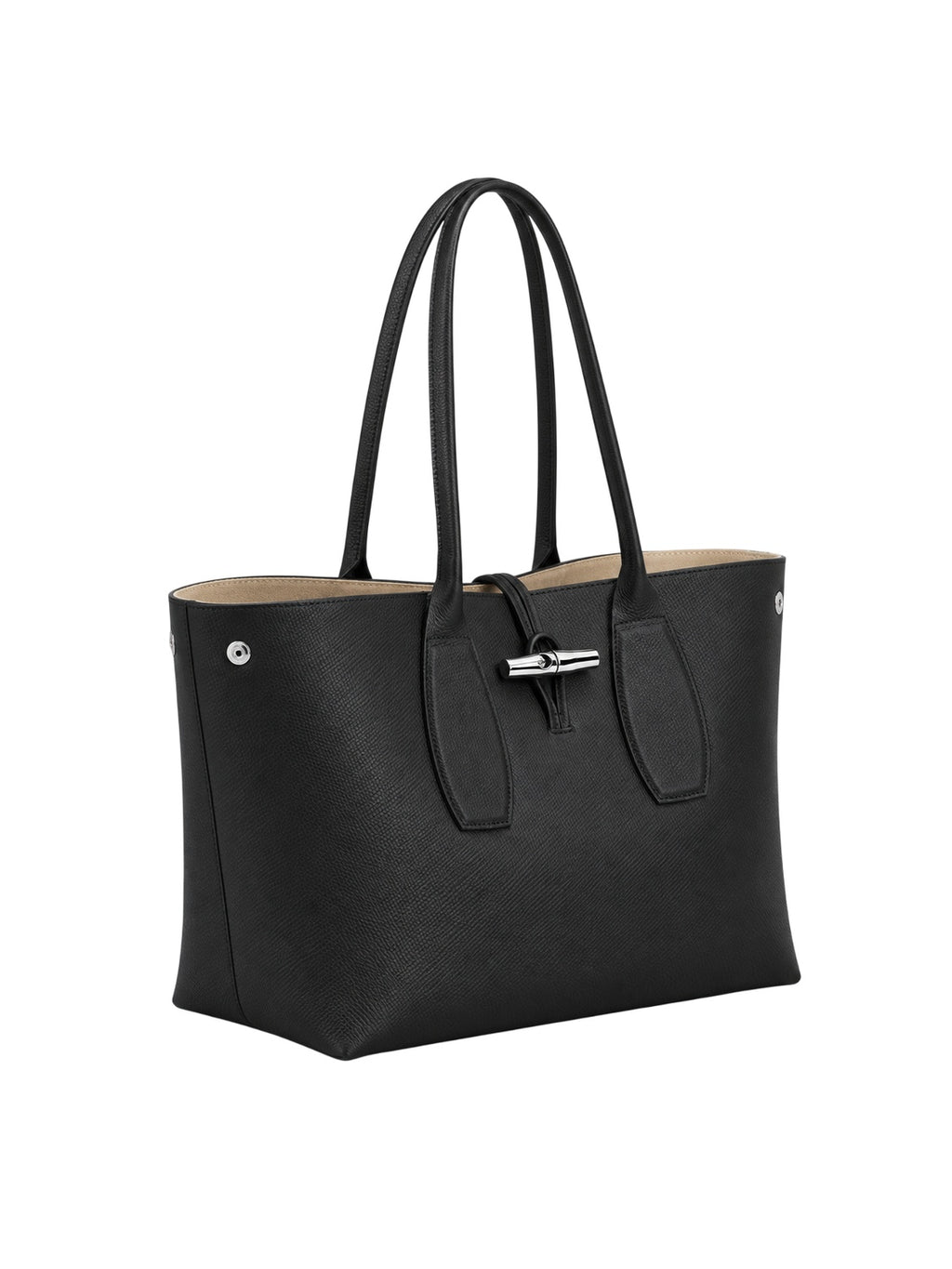 Longchamp Le Roseau L Tote Bag Damen Schwarz