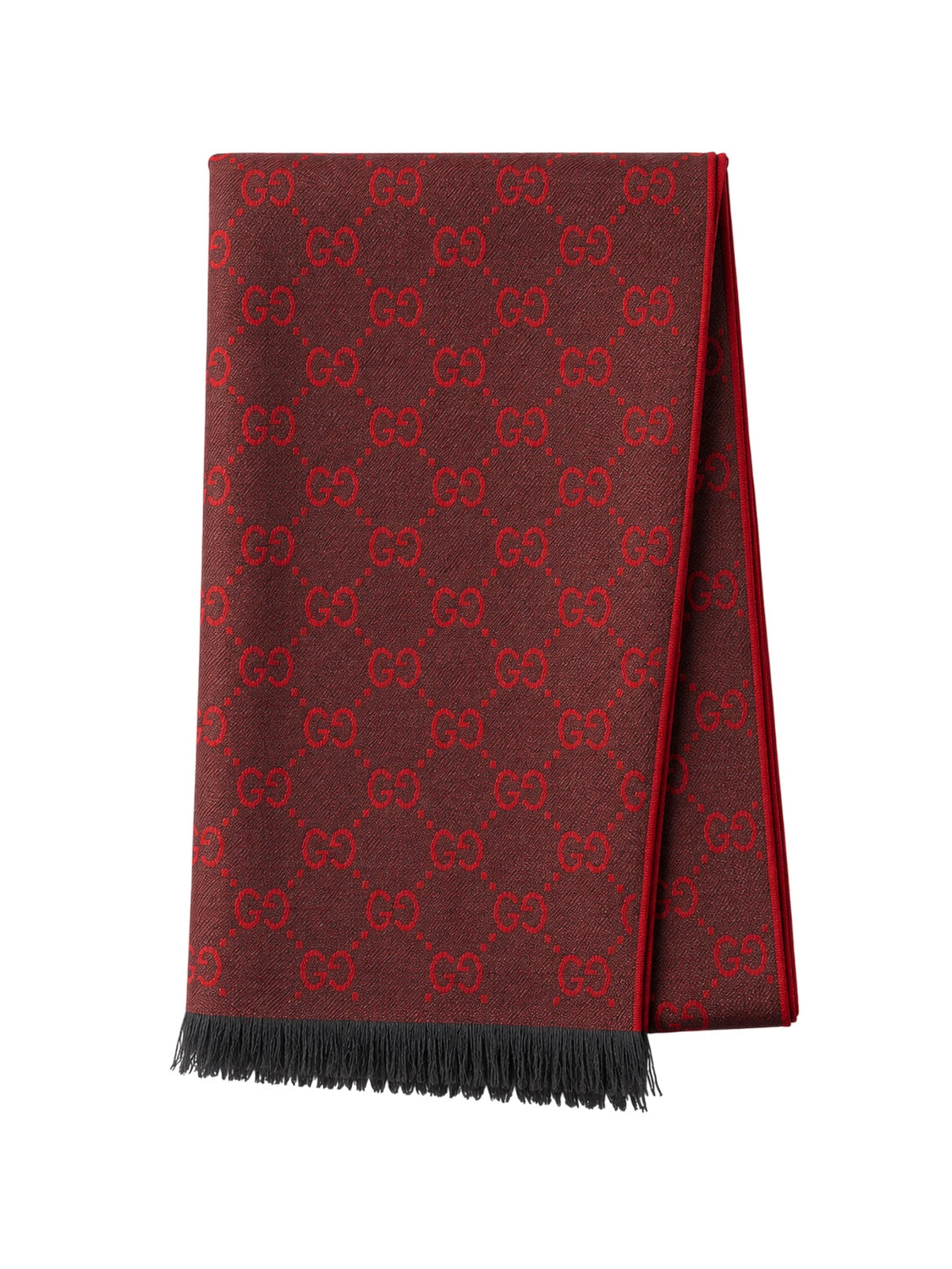 Gucci GG Wollschal in Bordeauxrot