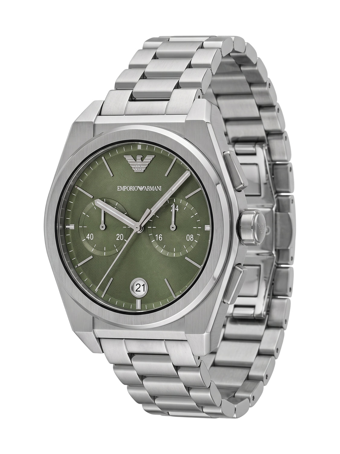 Emporio Armani Herrenuhr Grün Silber AR11640
