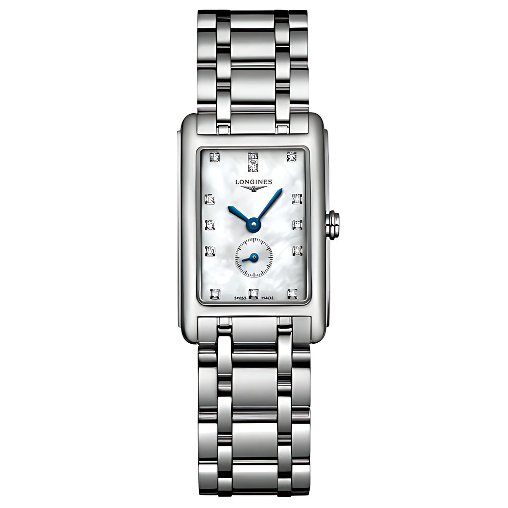 Longines DolceVita Quarz-Damenuhr Perlmutt Diamanten 20,8 × 32 mm