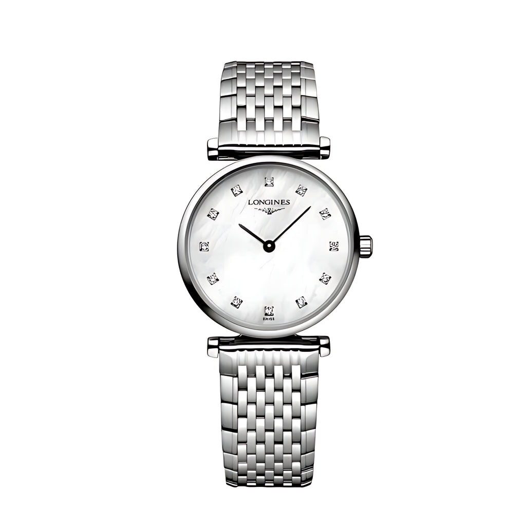 Longines La Grande Classique de Longines Quarz-Damenuhr Perlmutt Diamanten 24 mm