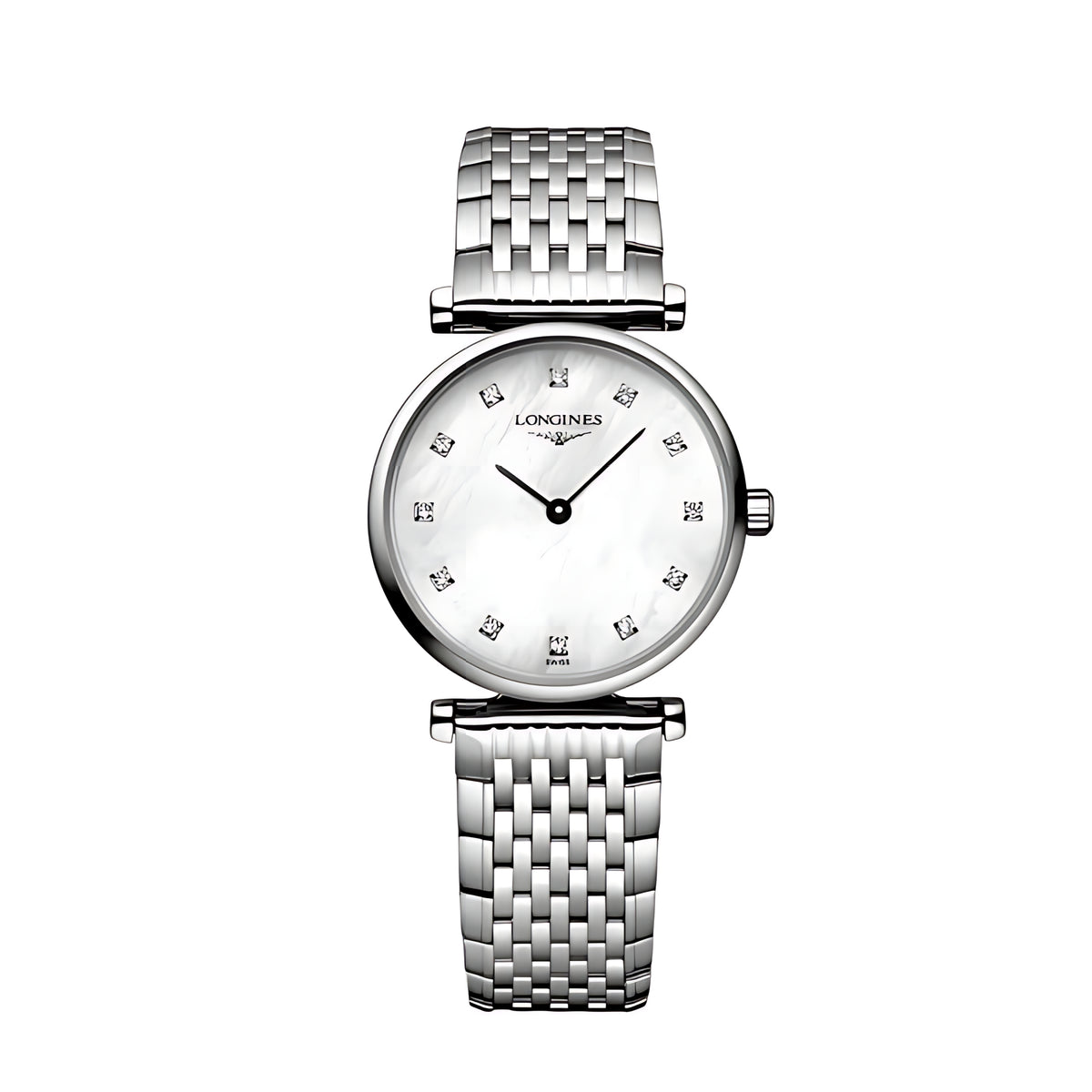 Longines La Grande Classique de Longines Quarz-Damenuhr Perlmutt Diamanten 24 mm