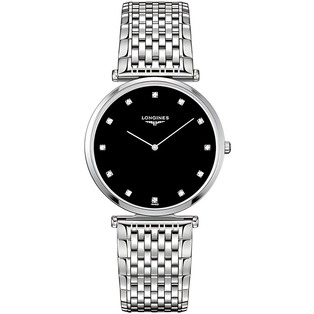 Longines La Grande Classique de Longines Quarzuhr Schwarz Diamanten 36 mm