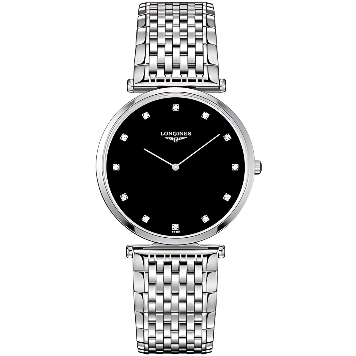 Longines La Grande Classique de Longines Quarzuhr Schwarz Diamanten 36 mm