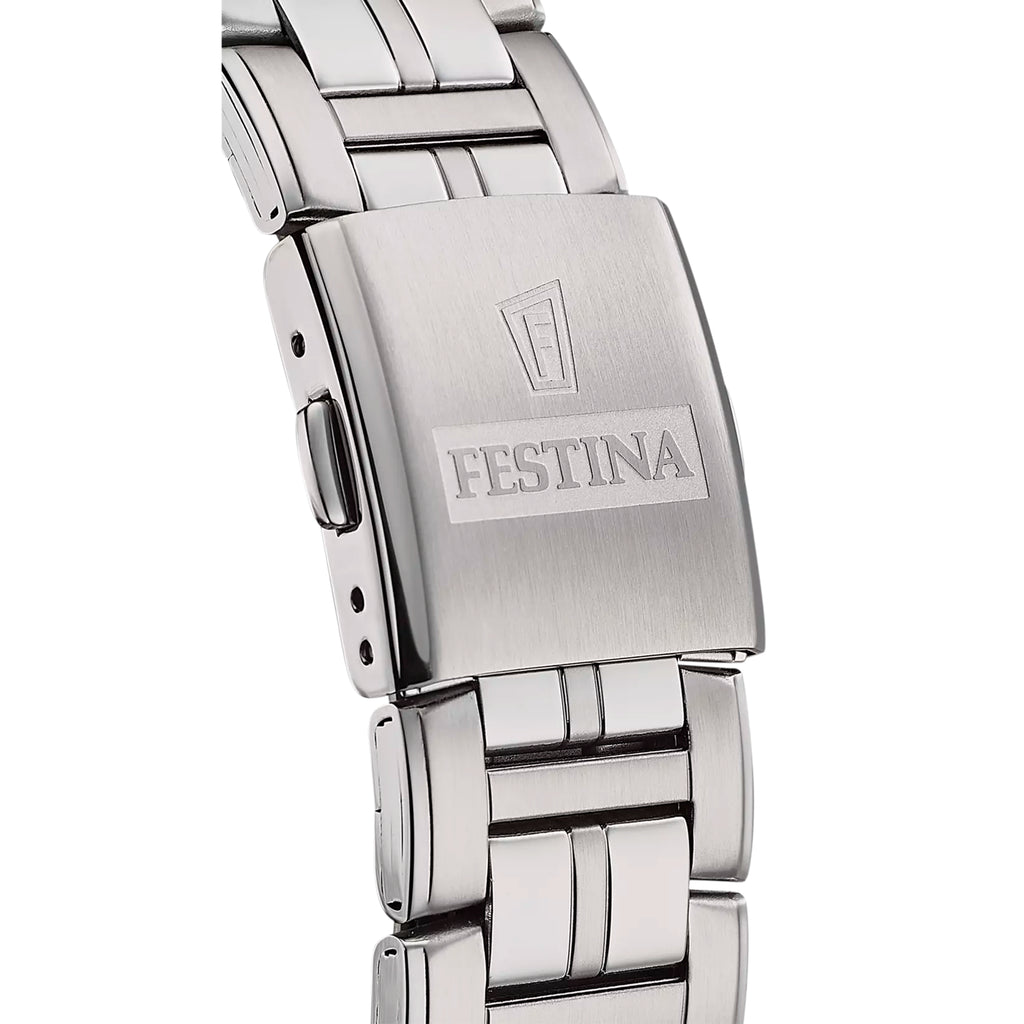 Festina F20445 Herren-Multifunktionsuhr Blau-Silber Edelstahl