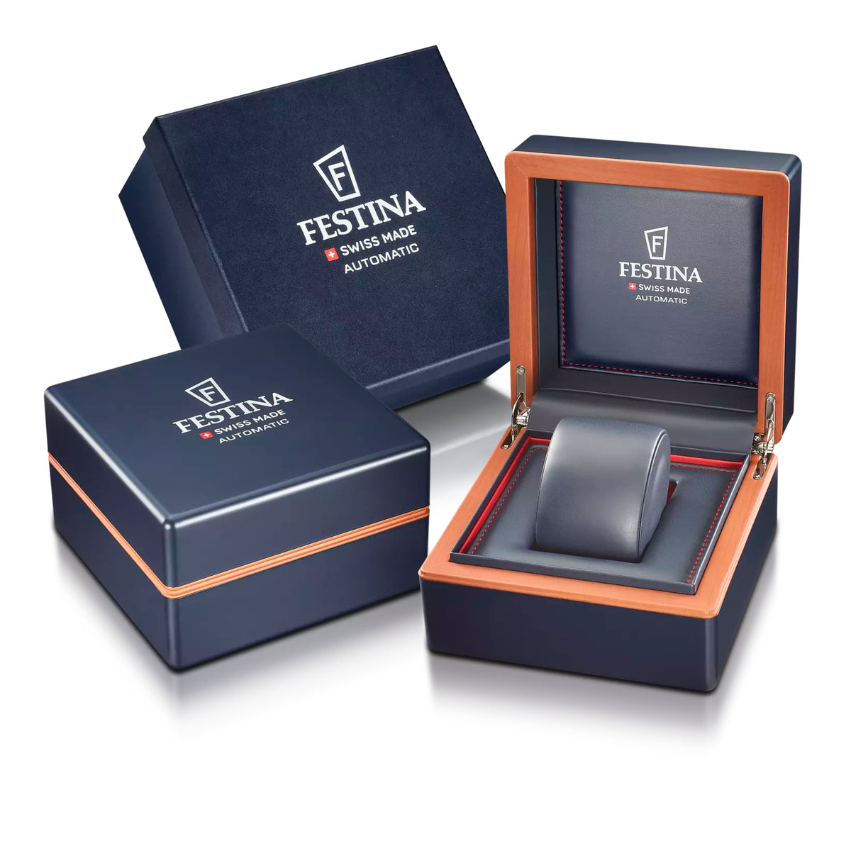 Festina Swiss Made Automatik Herrenuhr Schwarz-Weiß Edelstahl F20055/1