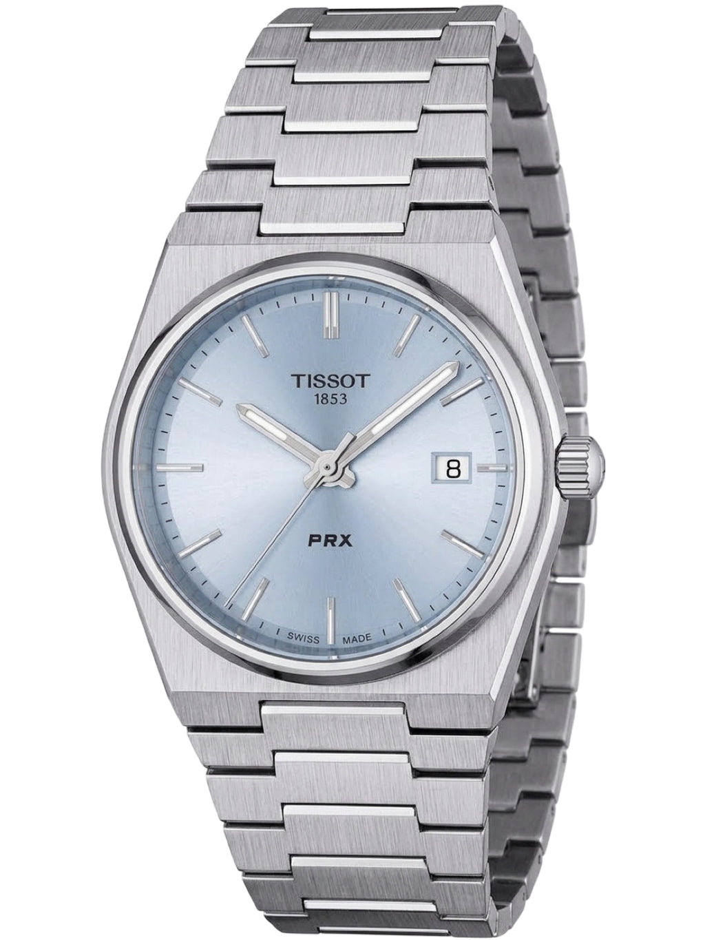 Tissot PRX 35mm Quarz Hellblau Edelstahl T137.210.11.351.00