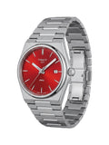 Tissot PRX Damen Quarzuhr aus Edelstahl in Rot T137.210.11.421.00