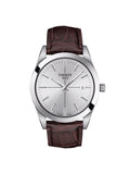Tissot Herrenuhr Gentleman Silber Braun Leder T127.410.16.031.01