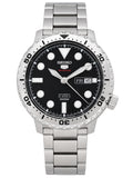 Seiko Herrenuhr 5 Sports Automatik Schwarz Edelstahl SRPC61J1