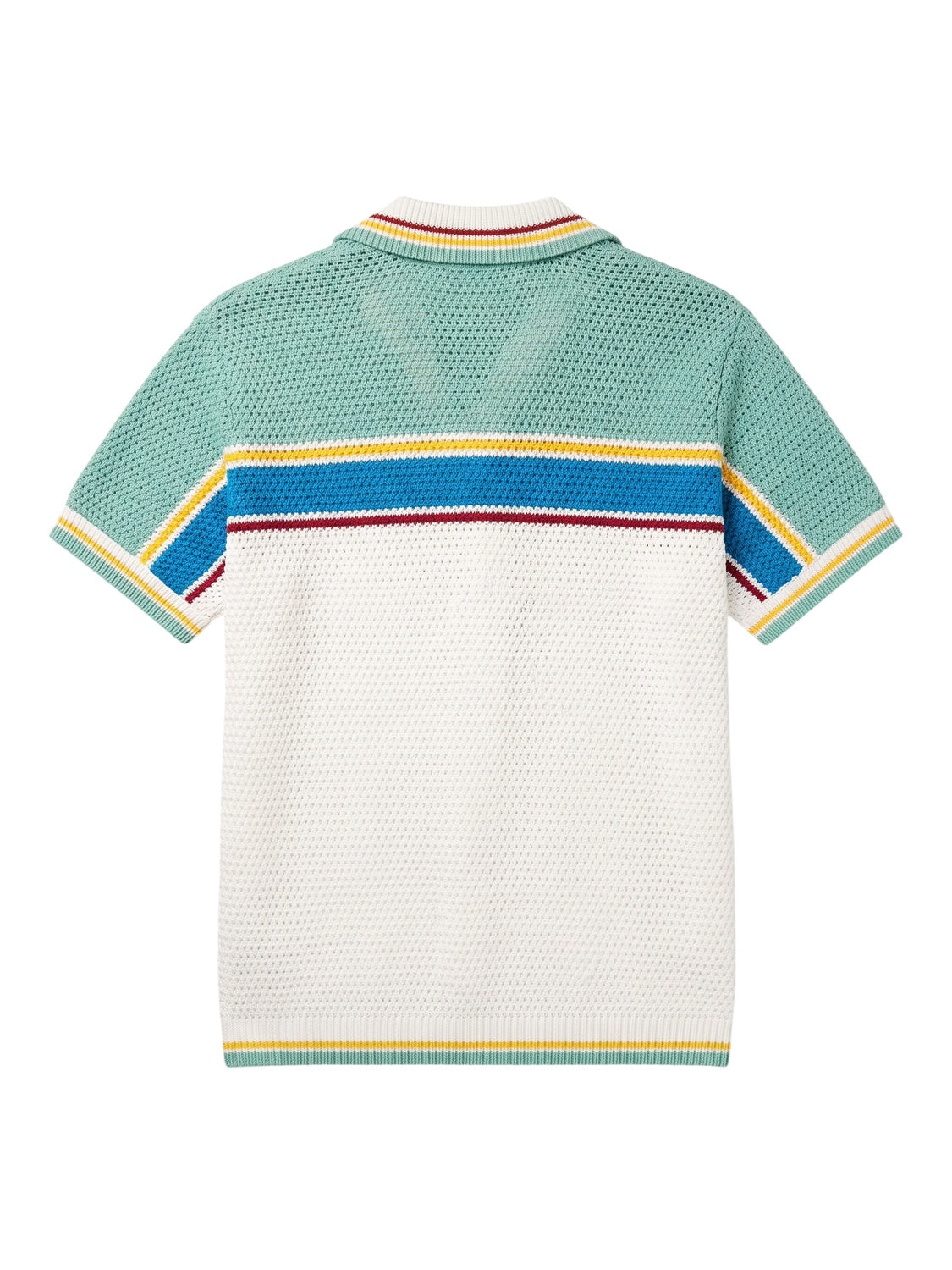 Casablanca Crocheted Cotton Tennis Shirt Herren Grün Weiß