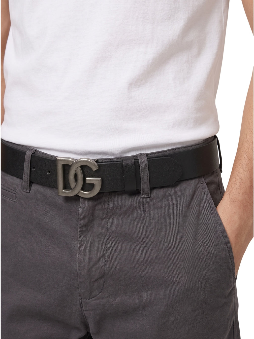 Dolce & Gabbana DG Logo Ledergürtel Herren Schwarz
