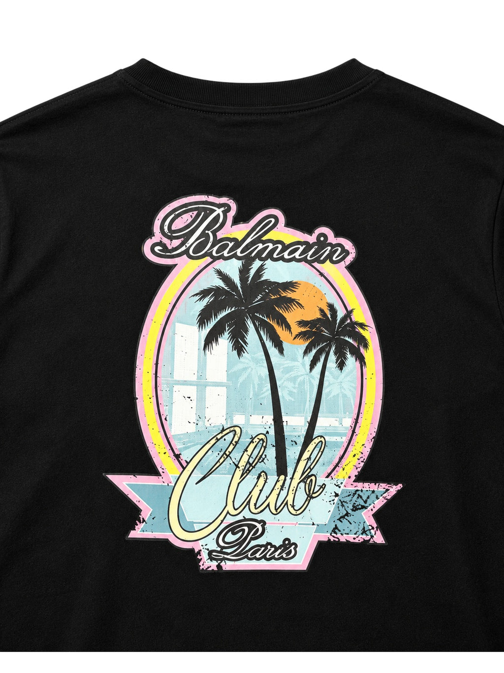 Club Balmain Signature printed T-Shirt Herren schwarz