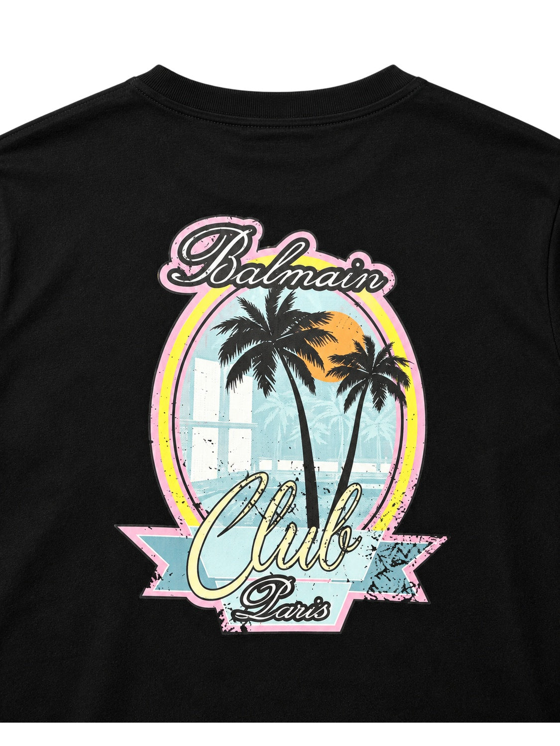 Club Balmain Signature printed T-Shirt Herren schwarz