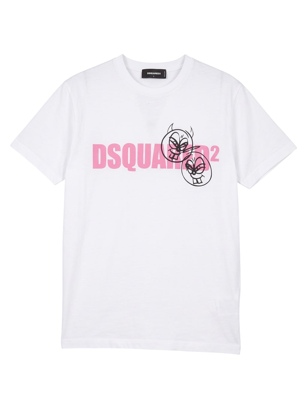 Dsquared2 Doodle Logo Face T-Shirt Herren weiß