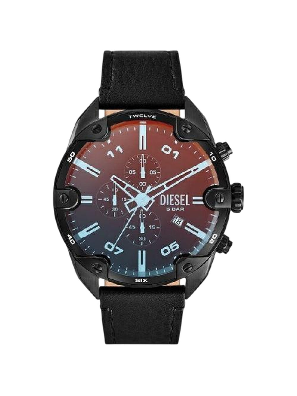 Diesel Spiked DZ4667 Chronograph Herrenuhr Schwarz