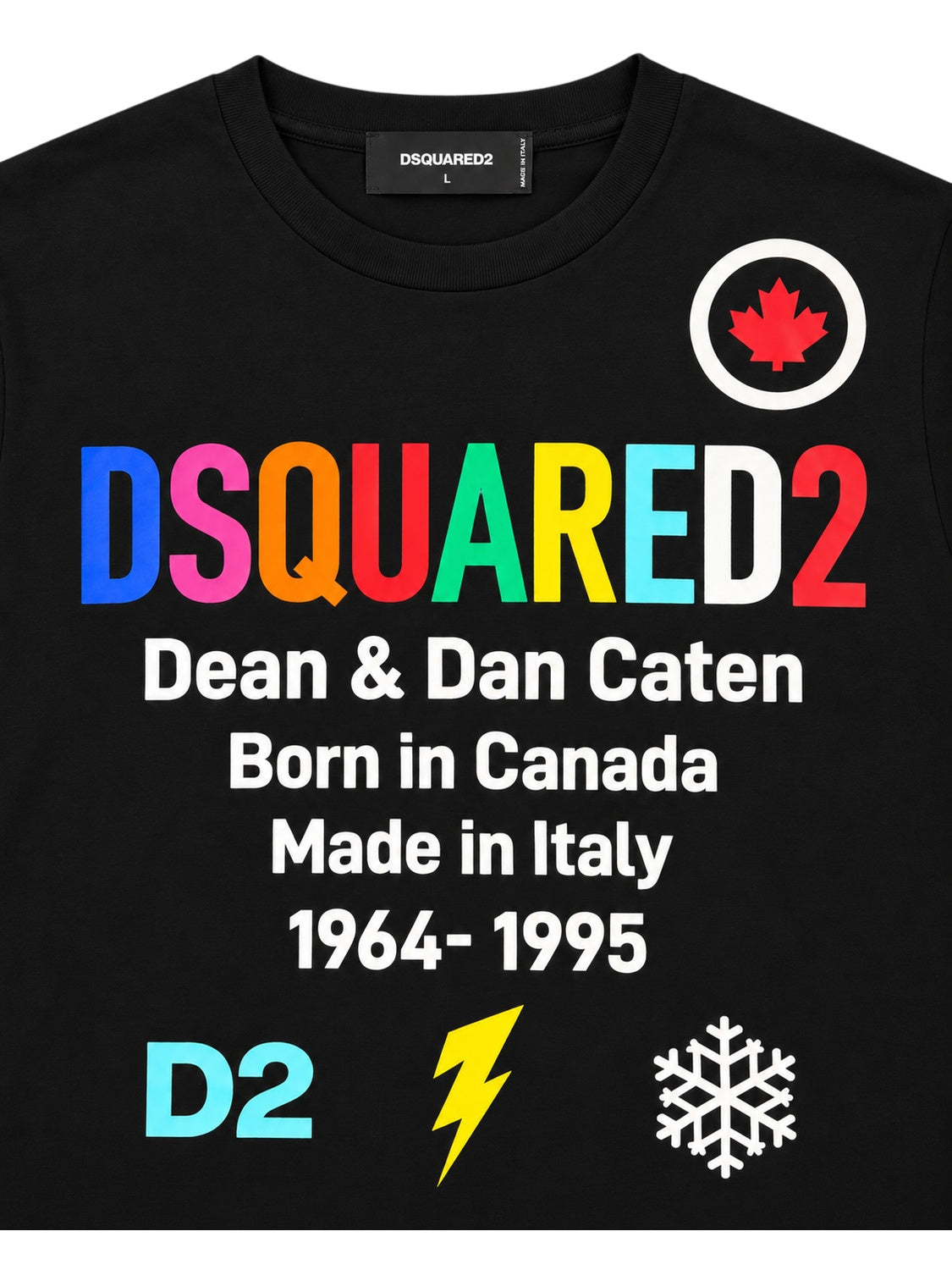 Dsquared2 Rainbow T-Shirt Herren Schwarz