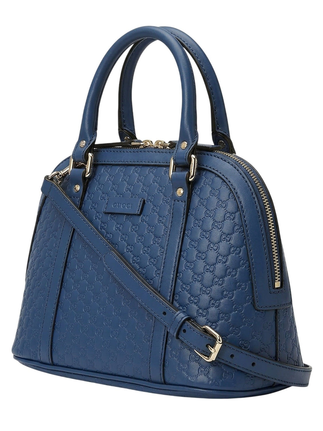Gucci Handtasche Microguccissima Blau GG Muster