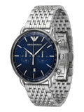 Emporio Armani Aviator Chronograph Edelstahl Blau AR11238