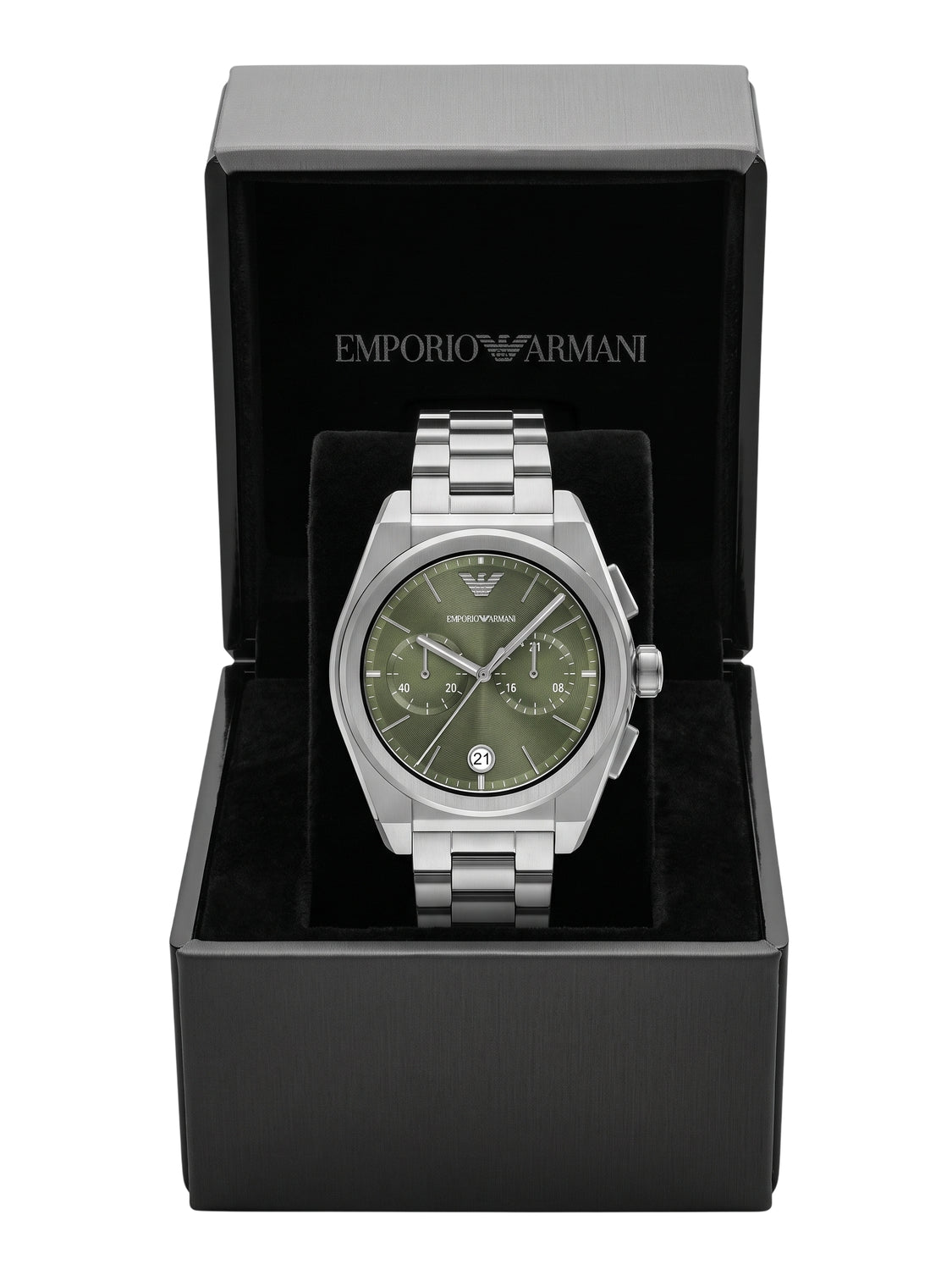 Emporio Armani Herrenuhr Grün Silber AR11640