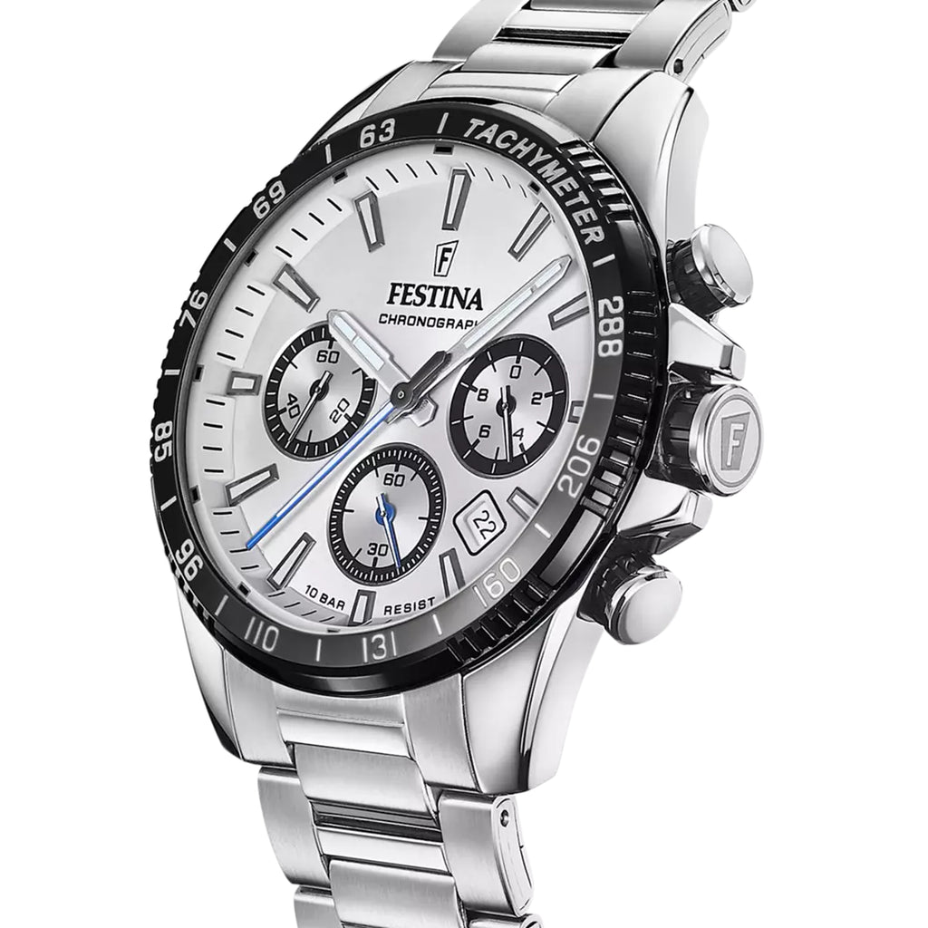 Festina Timeless Chronograph Herrenuhr Silber Edelstahl F20560/1