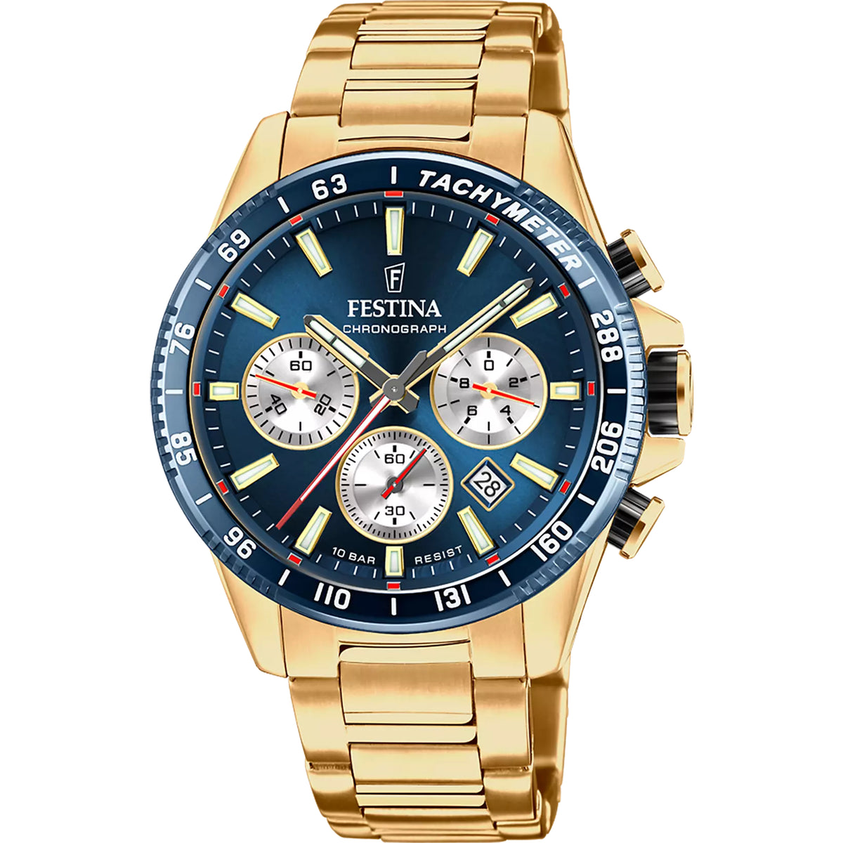 Festina Timeless Chronograph Herrenuhr Dunkelblau Edelstahl F20634/2