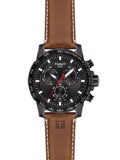 Tissot Supersport Chronograph Schwarz PVD Leder T125.617.36.051.01