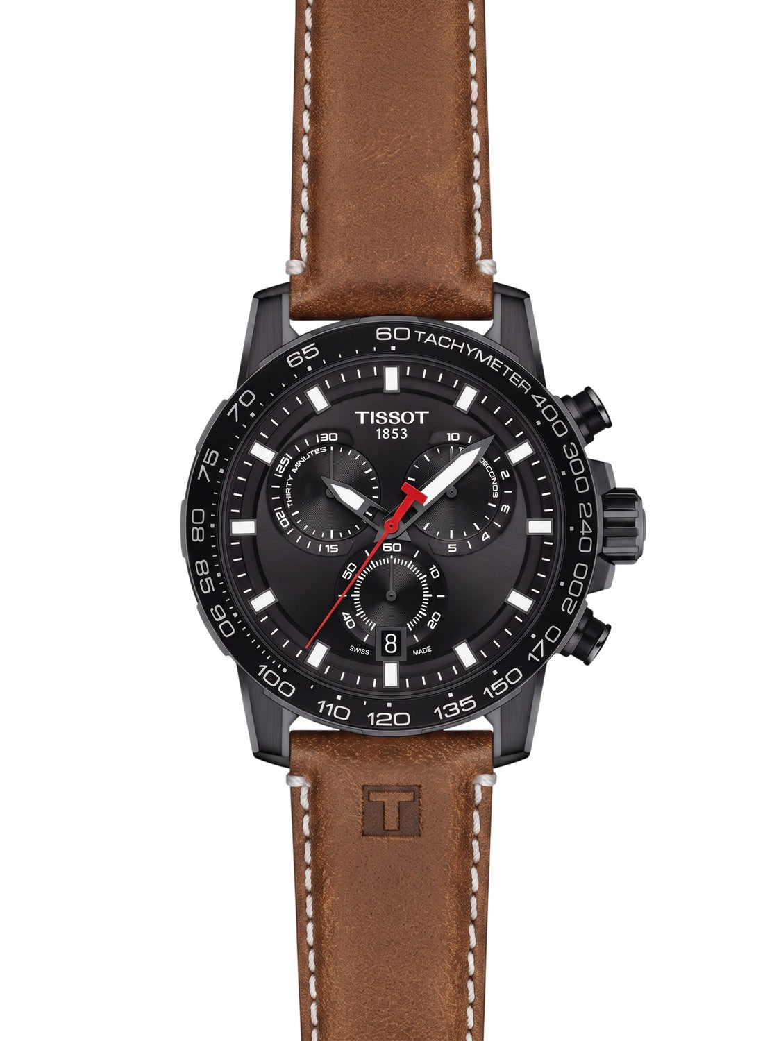 Tissot Supersport Chronograph Schwarz PVD Leder T125.617.36.051.01