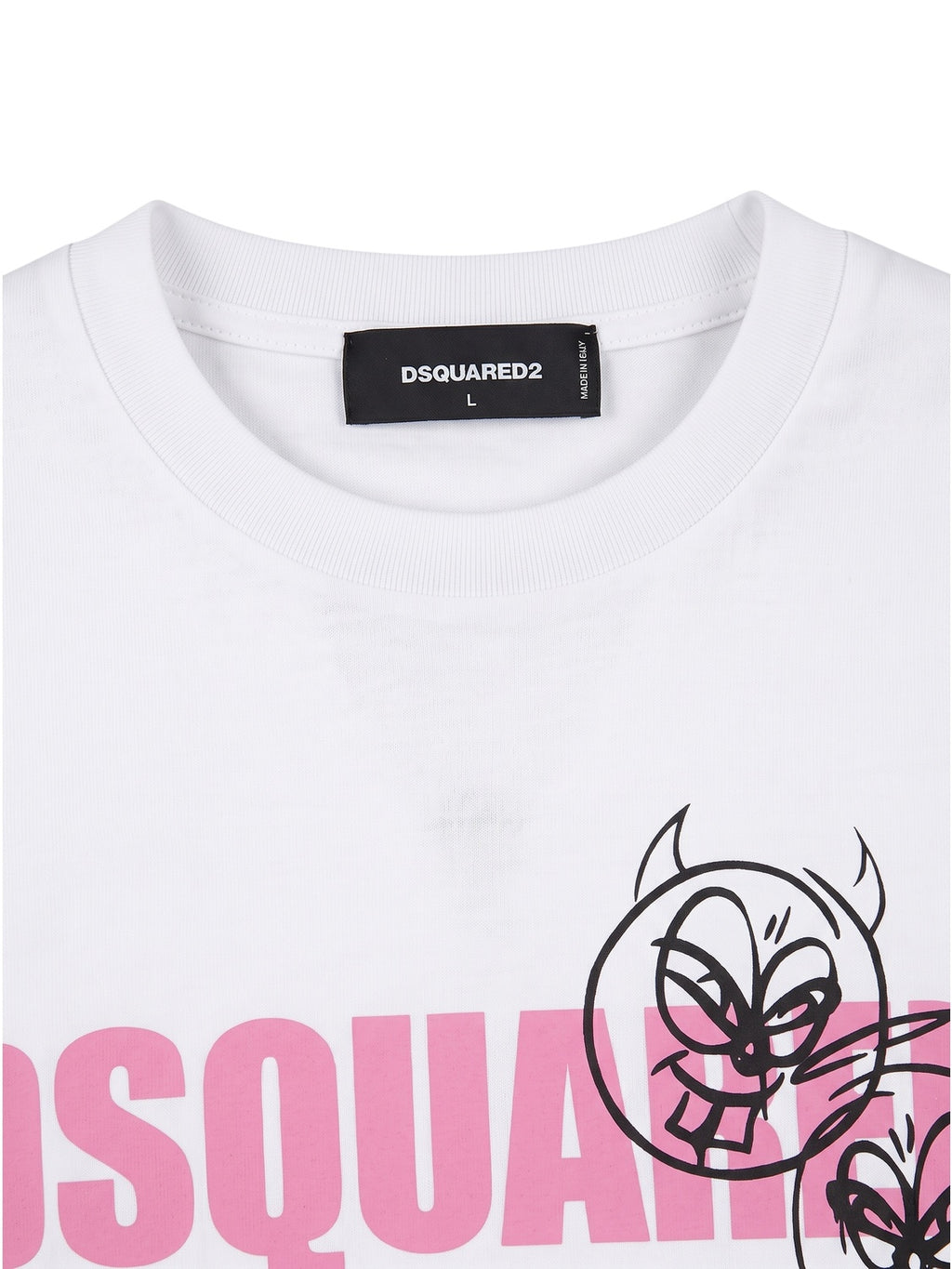 Dsquared2 Doodle Logo Face T-Shirt Herren weiß