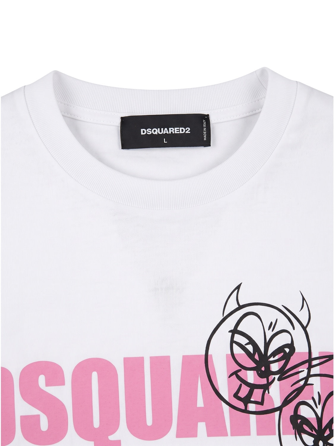 Dsquared2 Doodle Logo Face T-Shirt Herren weiß