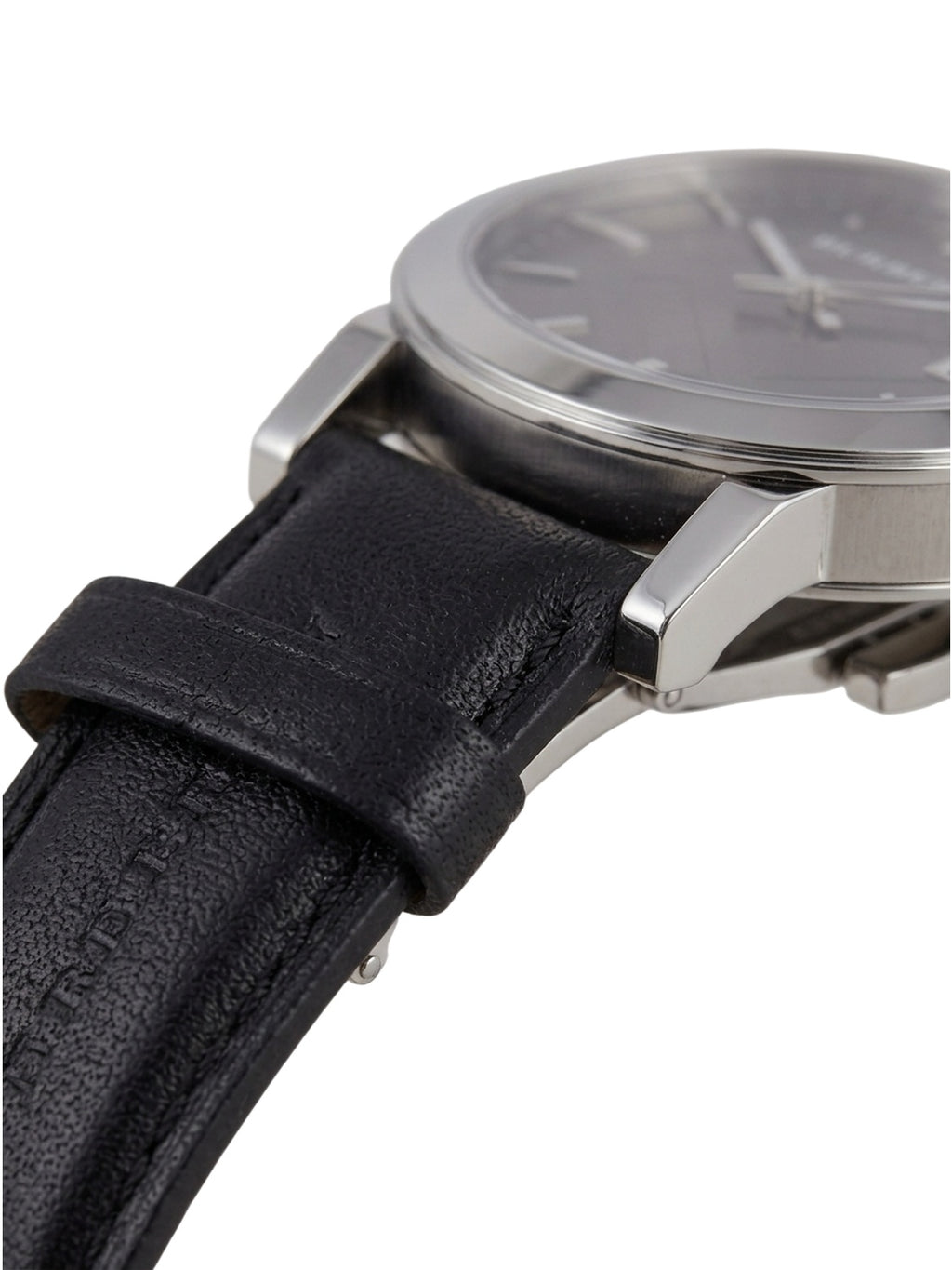 Burberry The City BU9009 Herrenuhr Schwarz Leder
